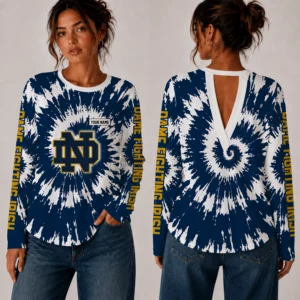 Limited Edition – Customized NCAA Notre Dame Fighting Irish Women’s Back V-Cut Long-Sleeve Shirt