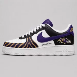 Limited Edition – Customized NFL Baltimore Ravens Af1 Shoes