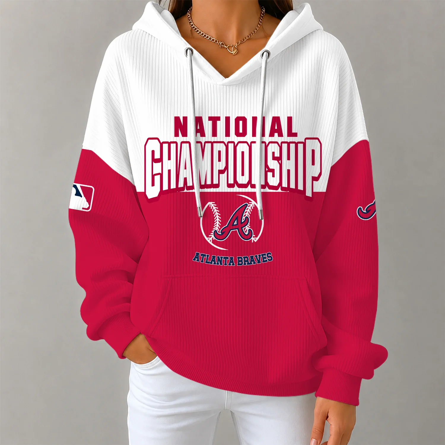 Limited Edition – Customized MLB Atlanta Braves Ribbed Hoodie & Sweatshirt