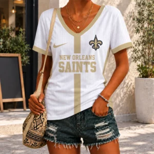 Limited Edition – Customized NFL New Orleans Saints V-Neck Female Shirt