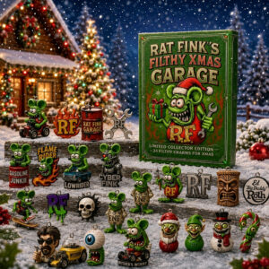 Rat Fink’s Filthy Xmas Garage Advent Calendar 2026 24 Filthy For Xmas Ornaments