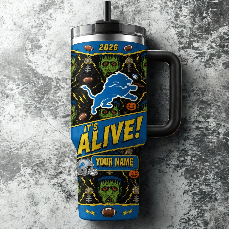Limited Edition – Customized NFL Detroit Lions Halloween 40Oz Tumbler