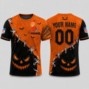 Limited Edition – Customized NFL Cleveland Browns Halloween Unisex T-Shirt