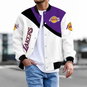 Limited Edition – Customized NBA Los Angeles Lakers Baseball Jacket, Satin Varsity Jacket