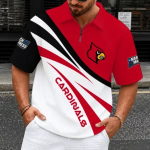 Limited Edition – Customized NCAA Louisville Cardinals Quarter-Zip Polo Shirt
