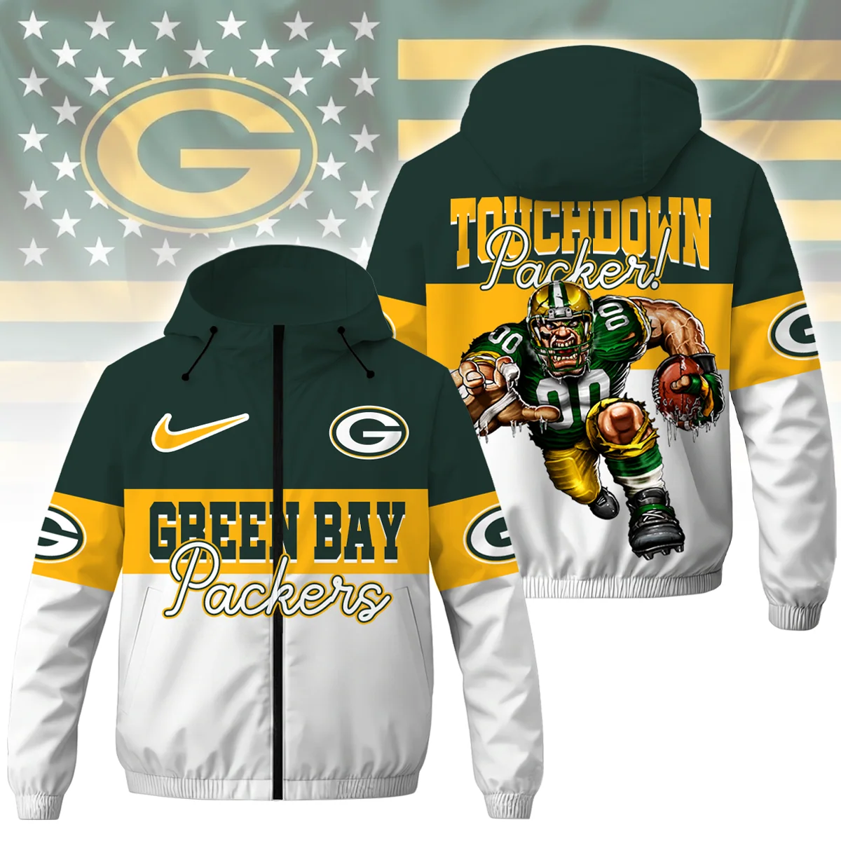 Limited Edition – Customized NFL Green Bay Packers Windbreaker Jacket
