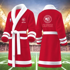 Limited Edition – Customized NBA Atlanta Hawks Multicolor Fleece Bathrobe