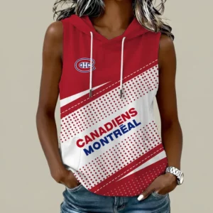 Limited Edition – Customized NHL Montreal Canadiens Women’s Sleeveless Hooded Pocket Tank Top