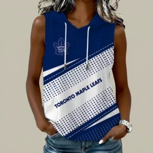 Limited Edition – Customized NHL Toronto Maple Leafs Women’s Sleeveless Hooded Pocket Tank Top