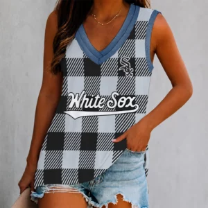 Limited Edition – Customized MLB Chicago White Sox Women’s V-Neck Tank Top