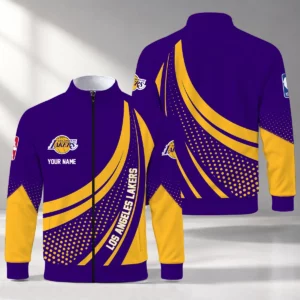 Limited Edition – Customized NBA Los Angeles Lakers Stand Collar Jacket