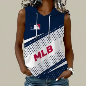 Limited Edition – Customized MLB Major League Baseball Women’s Sleeveless Hooded Pocket Tank Top