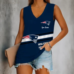 Limited Edition – Customized NFL New England Patriots Women’s V-Neck Tank Top