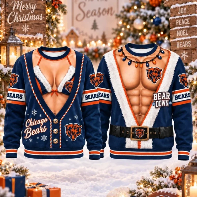 Limited Edition – Customized NFL Chicago Bears Christmas Unisex Sweatshirt