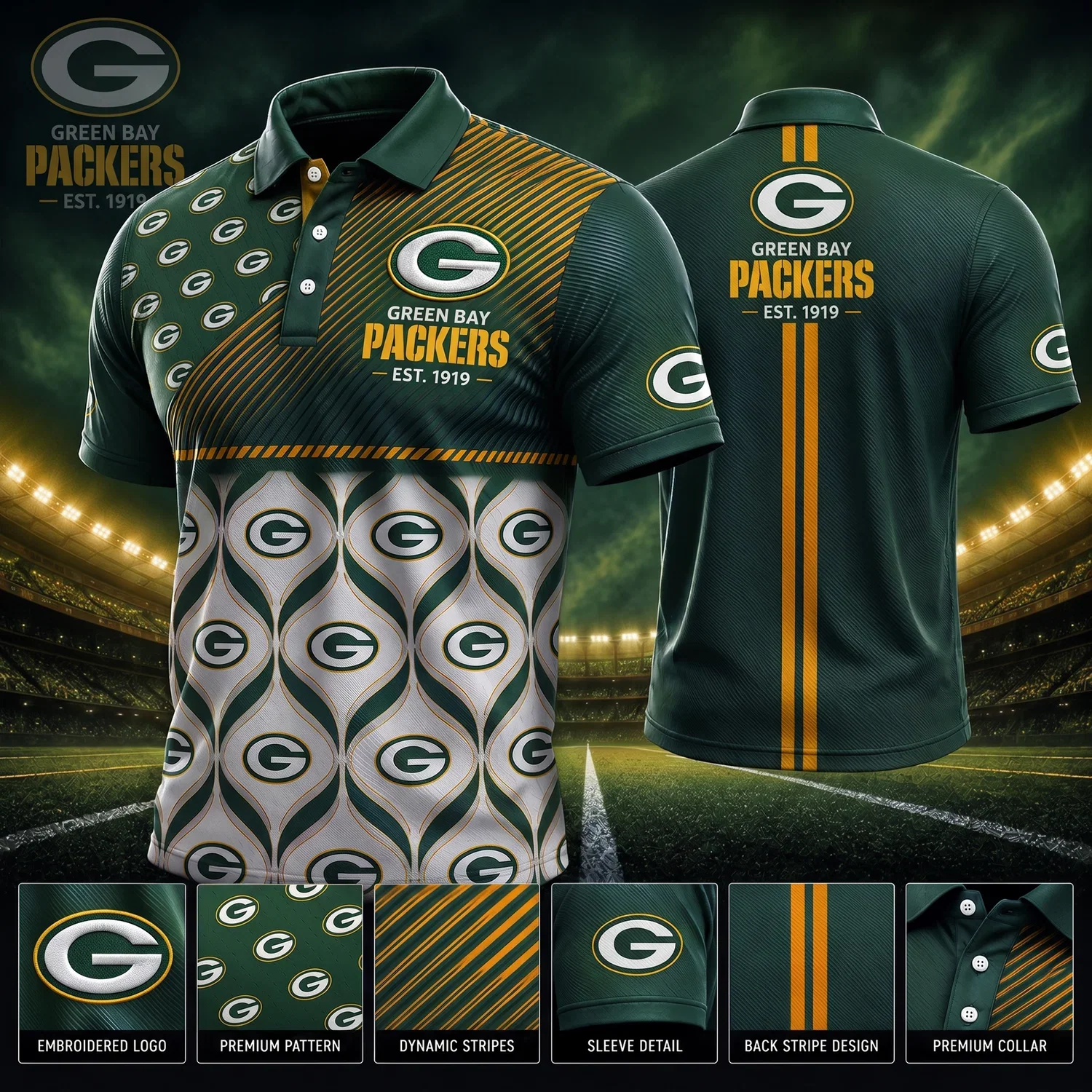 Limited Edition – Customized NFL Green Bay Packers Polo Shirt