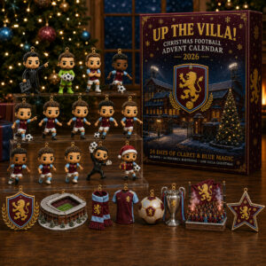 Aston Villa Merch Up the Villa Christmas Advent Calendar Aston Villa Fan Christmas Gift