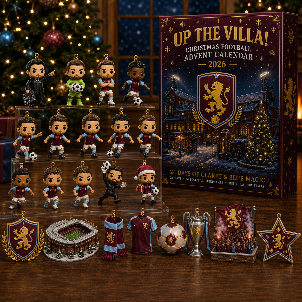 Aston Villa Merch Up the Villa Christmas Advent Calendar Aston Villa Fan Christmas Gift