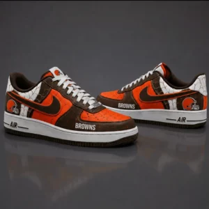 Limited Edition – Customized NFL Cleveland Browns X Spider Air force 1 Shoes