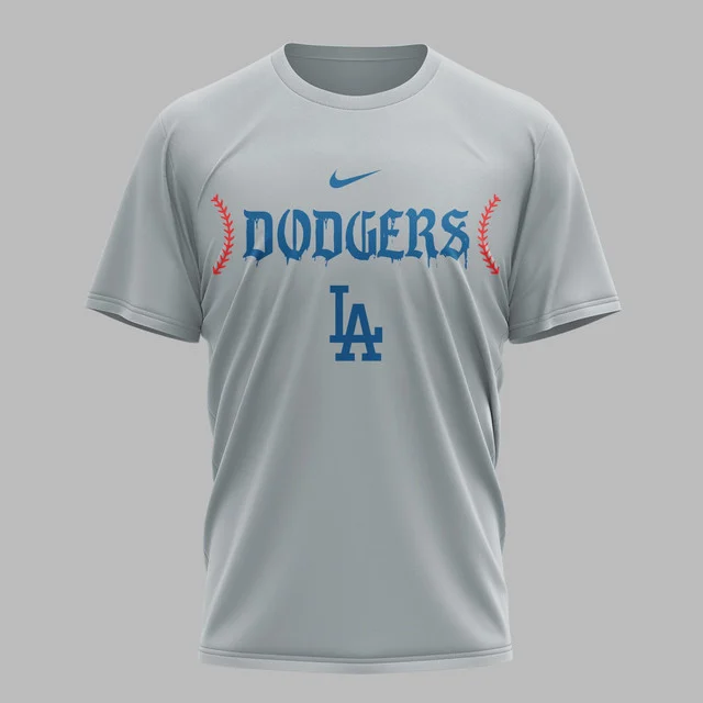 Limited Edition – Customized MLB Los Angeles Dodgers Muticolor T-Shirt - Image 5