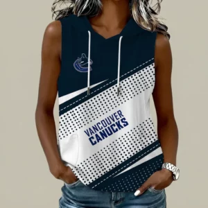 Limited Edition – Customized NHL Vancouver Canucks Women’s Sleeveless Hooded Pocket Tank Top