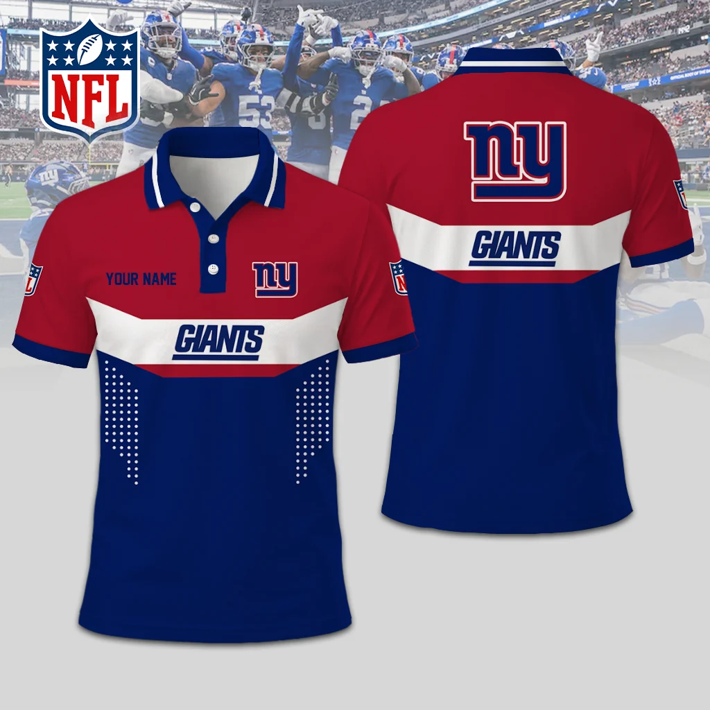 Limited Edition – Customized NFL New York Giants Polo Shirt