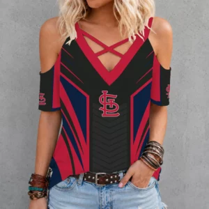 Limited Edition – Customized MLB St. Louis Cardinals Criss Cross V-Neck Top