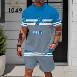 Limited Edition -customized NFL Detroit Lions Unisex T-Shirt & Shorts Set