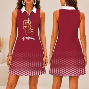 Limited Edition – New Customized NCAA Usc Trojans Women’s Zip Sleeveless Polo Dress