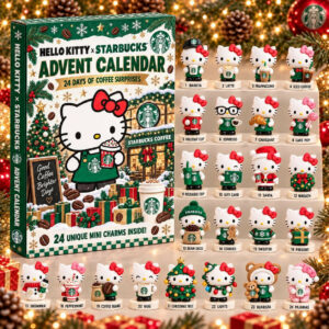 Hello Kitty x Starbucks Advent Calendar 2026 Hello Kitty Christmas Calendar Cute Gift