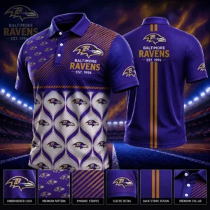 Limited Edition – Customized NFL Baltimore Ravens Polo Shirt