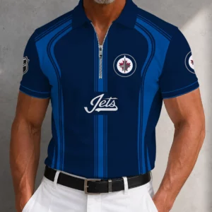 Limited Edition – Customized NHL Winnipeg Jets Zipper Polo Shirt