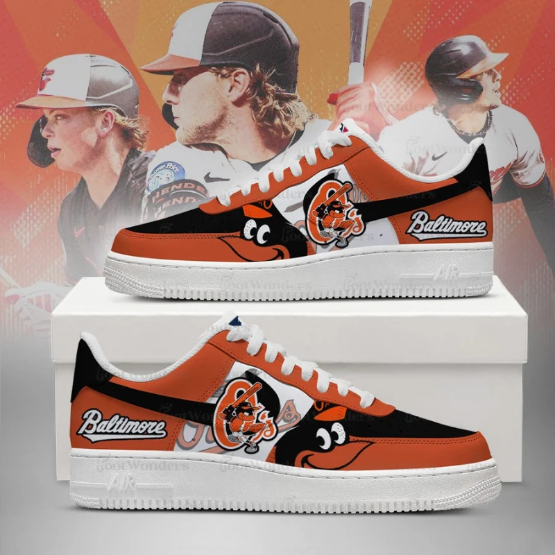 Limited Edition – Customized MLB Baltimore Orioles Air force 1 Shoes