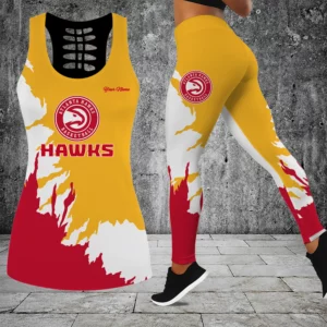 Limited Edition – Customized NBA Atlanta Hawks Hollow Tank Top & Leggings Set
