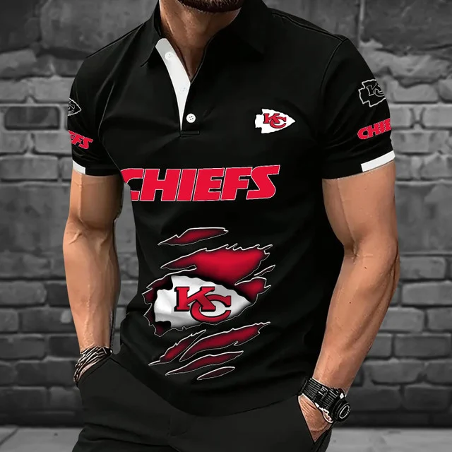 Limited Edition – Customized NFL Kansas City Chiefs Polo Shirt - Image 2