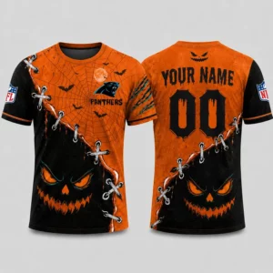 Limited Edition – Customized NFL Carolina Panthers Halloween Unisex T-Shirt