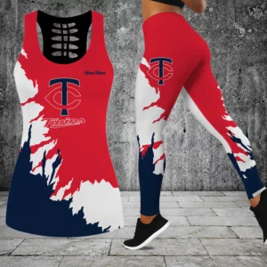 Limited Edition – Customized MLB Minnesota Twins Hollow Tank Top & Leggings Set
