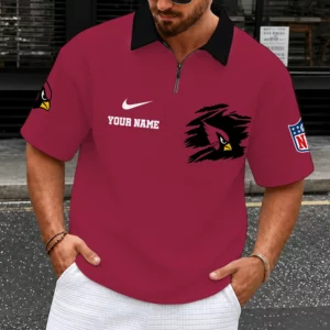 Limited Edition – Customized NFL Arizona Cardinals Quarter-Zip Polo Shirt