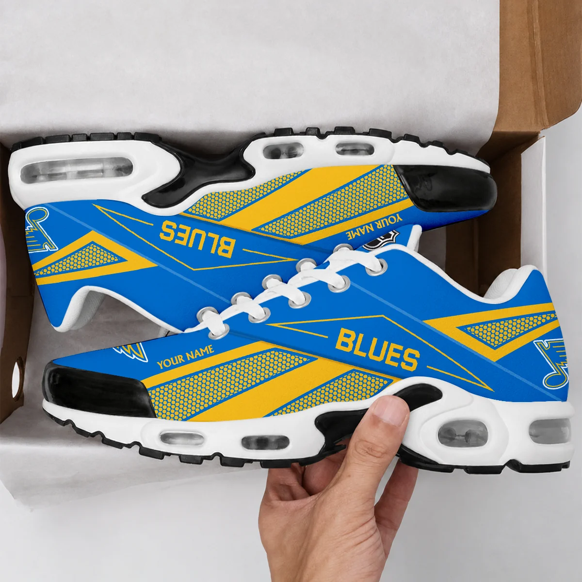 Limited Edition – Customized NHL St. Louis Blues Air Max Plus Sneakers