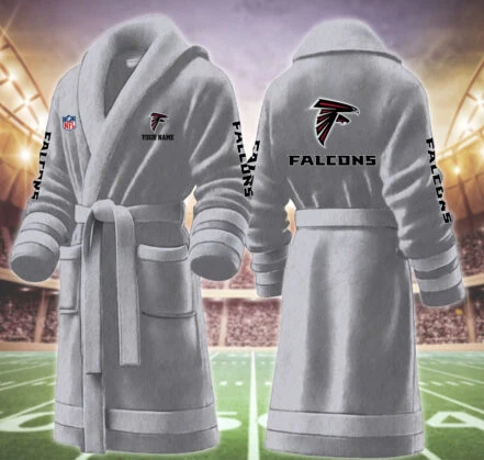 Limited Edition – Customized NFL Atlanta Falcons Multicolor Fleece Bathrobe - Image 4