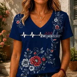 Limited Edition – Customized NHL Washington Capitals V-Neck Female Shirt