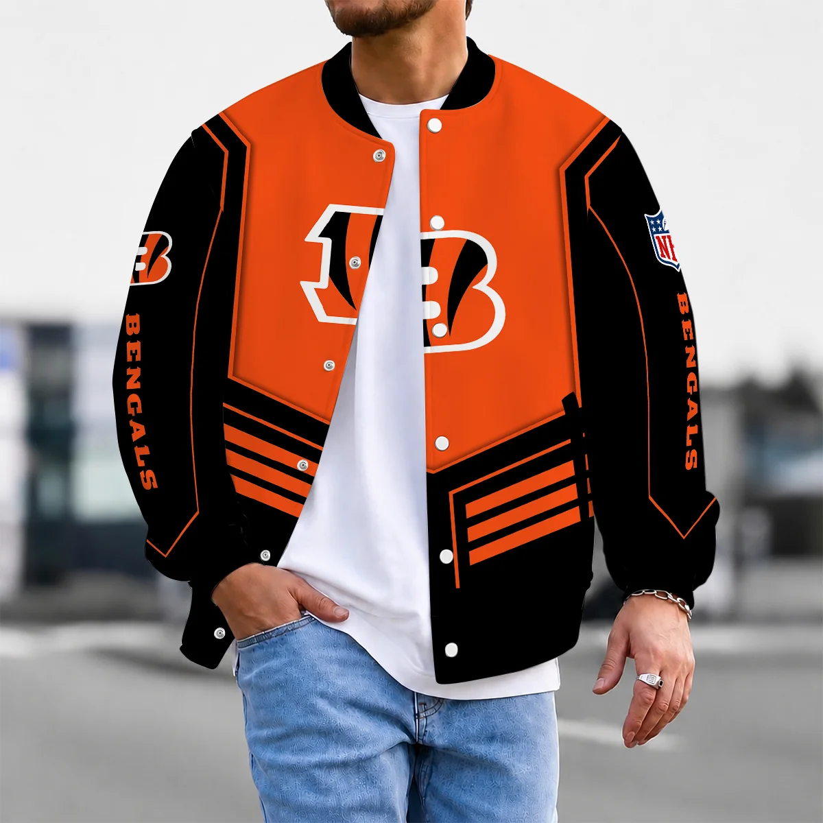 Limited Edition – Customized NFL Cincinnati Bengals Satin Varsity & Baseball Jacket