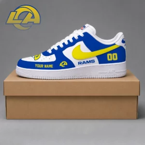 Limited Edition – Customized NFL Los Angeles Rams Af1 Shoes