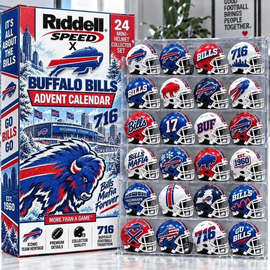Buffalo Bills Christmas 2026 Advent Calendar 24 Day Christmas Countdown Football Fans Gift