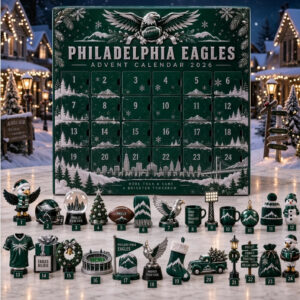 Philadelphia Eagles Advent Calendar 2026 24 Days Of Holiday Eagles Game Xmas Gifts