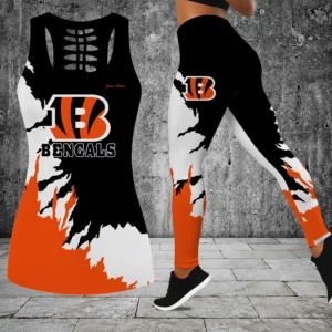Limited Edition – Customized NFL Cincinnati Bengals Hollow Tank Top & Leggings Set