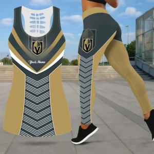 Limited Edition – Customized NHL Vegas Golden Knights Leggings & Hollow Tank Top Set