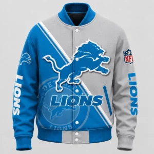 Limited Edition – Customized NFL Detroit Lions Satin Varsity & Baseball Jacket