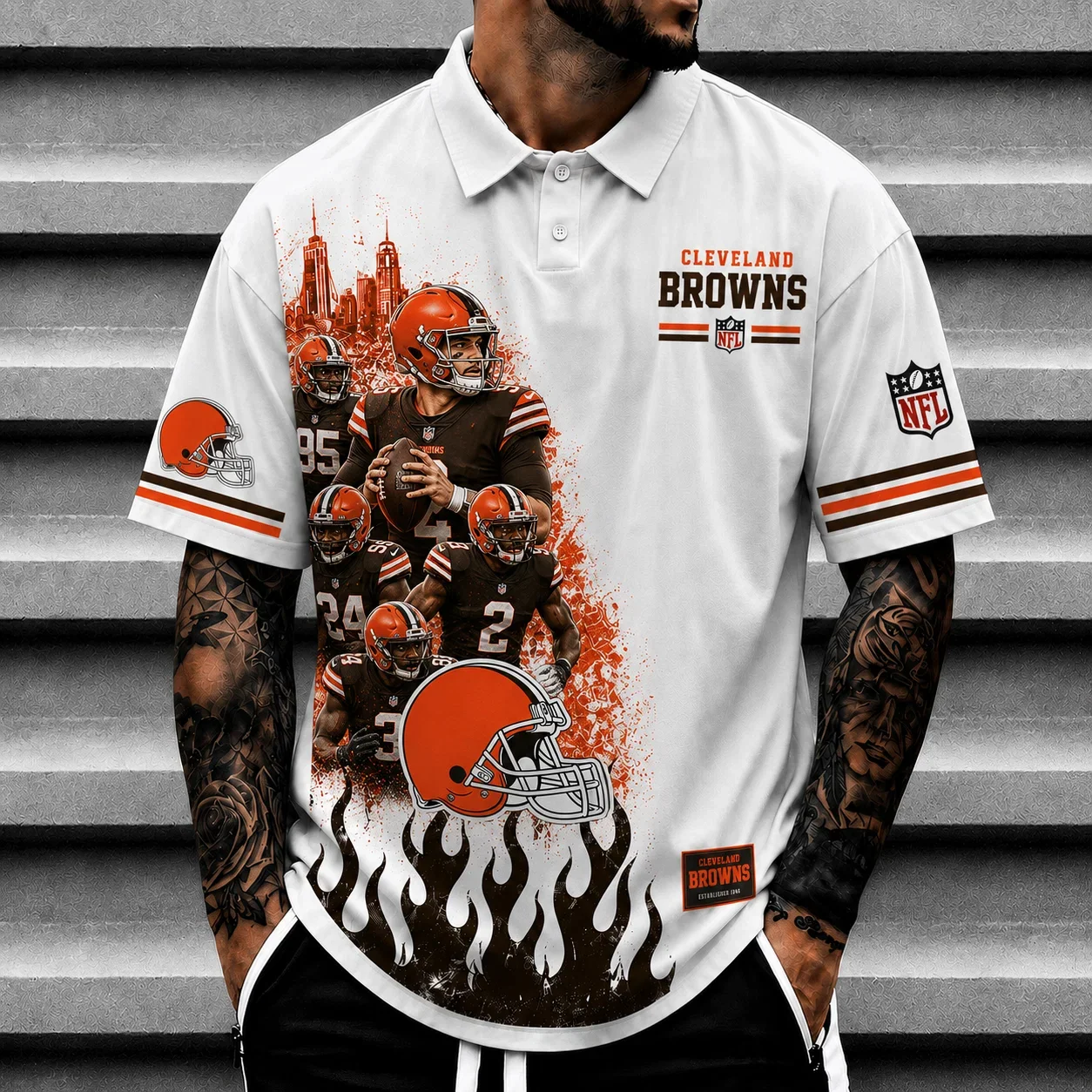 Limited Edition – Customized NFL Cleveland Browns Polo Shirt