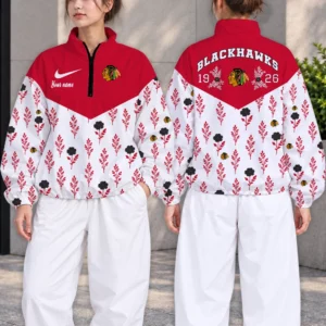Limited Edition – Customized NHL Chicago Blackhawks V-Neck Zipper Sweatshirt Jacket