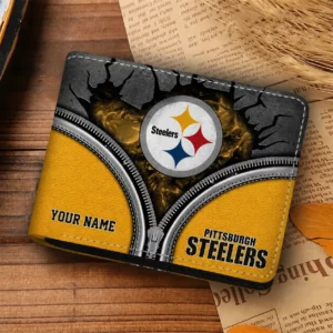 Limited Edition – Customized NFL Pittsburgh Steelers Leather Wallet